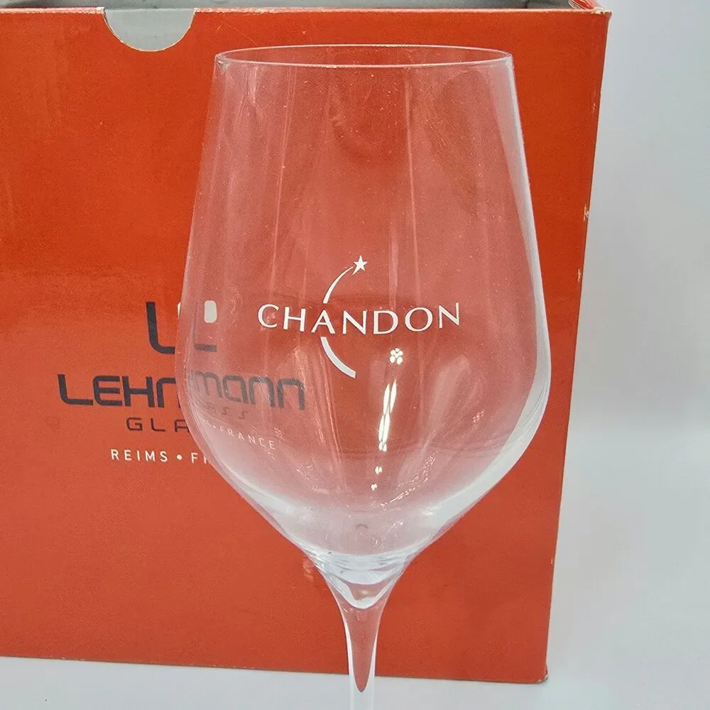 Crystal Glasses Champagne Flutes Made in France LEHMANN Set of 6